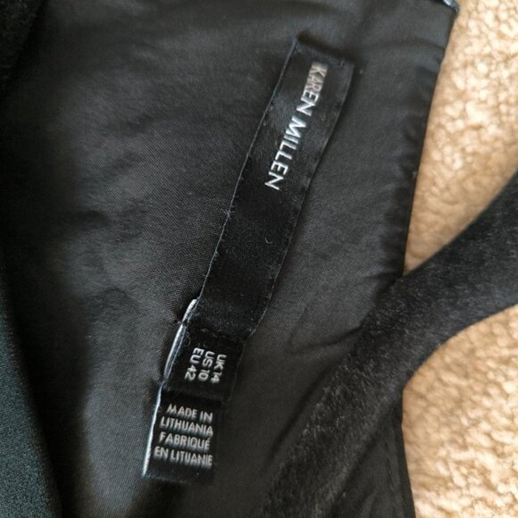 Karen Millen Designer Quiet Luxury Preppy Pleated Geometric Business Dress 10 - Picture 5 of 11